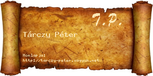 Tárczy Péter névjegykártya