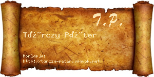 Tárczy Péter névjegykártya